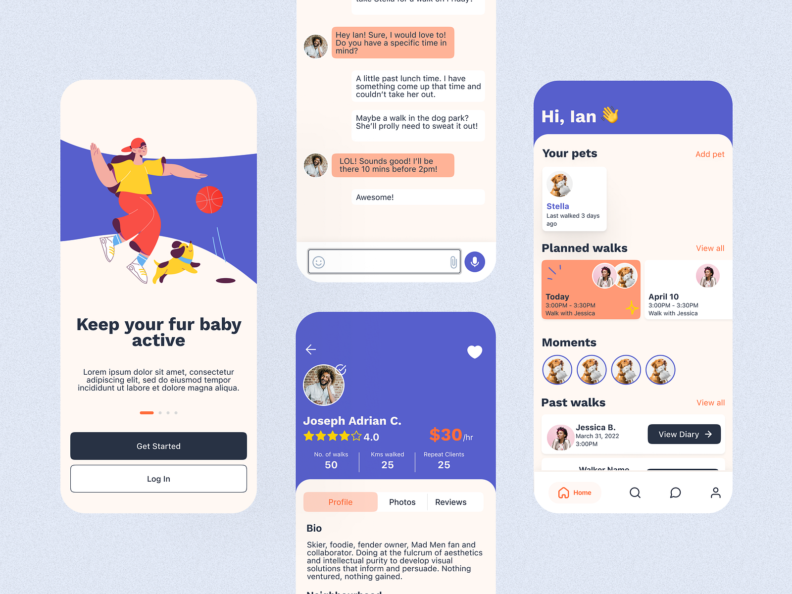 Pupper - a Dog Walking App by Crystel Cortez on Dribbble