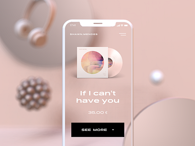 Music UI design 3d 3d art 3d artist 3dscene concept design gradient minimal mobile design mobile ui music music app pastel typography ui ui ux ui design uidesign userinterface ux