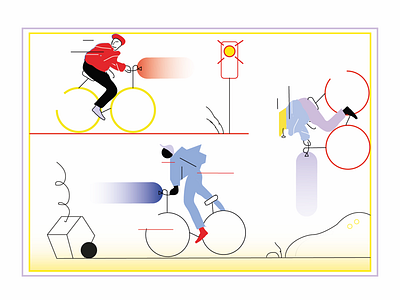 phasetwo art artist artoftheday bike creative deliveroo digitalart digitalartist draw drawing dribbble gradient graphicdesign illustration illustrationart illustrator illustrazione line photoshop socialdistancing