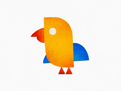 Abstract Illustration Series 03 / Small Bird abstract design abstract logo bird bird icon bird logo geometric geometric logo grain brush illustration illustration logo minimal modern modern illustration multicolour simple stipple yellow