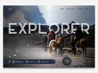 Explorer_landing detail page landing page ui ui design