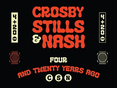 Crosby, Stills & Nash branding design crosby stills and nash music music branding design music design vintage design
