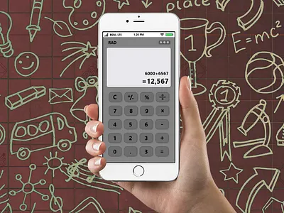 Calculator adobe xd app calculator dailyui dailyui004 dailyuichallenge design innovation mobile app design mobile app development mobile apps mobile ui photoshop ui