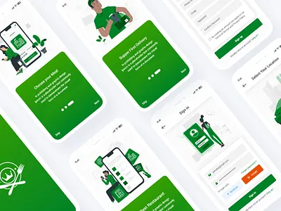 Food Delivery Restaurant Mobile App UI Template android android app application delivery ui kit design ecommerce flat chat app flat ui mobile food delivery foodpanda material material design menu minimal minimalist modern recipes restaurant