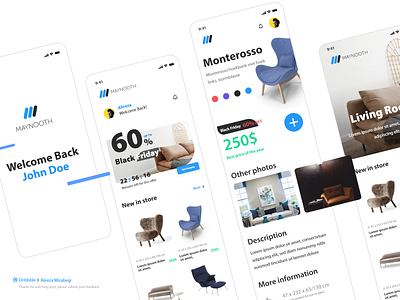 Online Furniture Market App Design UI UX application design exprience interaction interaction design interactiondesign interactions interface ui ui design ux ux design vector