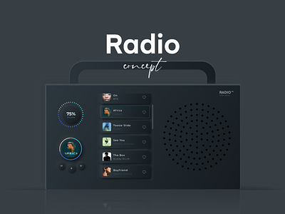 Radio Redesign Concept concept concepts design designtrend neumorphism newui radio redesign skeumorphism