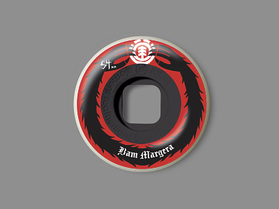 Bam Hairy Hands wheel bam element illustration skateboard skateboarding wheel