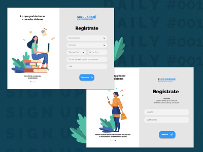 Daily UI #001 - Sign Up design illustration ux web