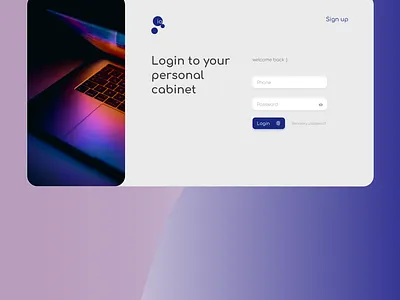First page design icon logo minimal neumorphism ui