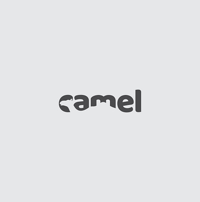 camel design flat typography vector