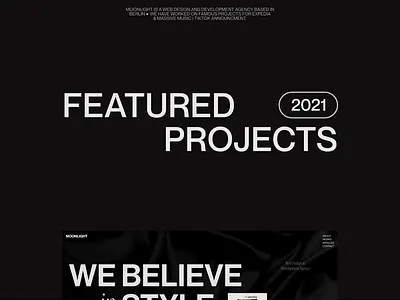 Moonlight: Featured Projects animation app branding design ecommerce em fashion folio idea inspiration minimal moonlight motion graphics portfolio slider typography ui ux web website