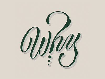 Why handlettering lettering typography vector why