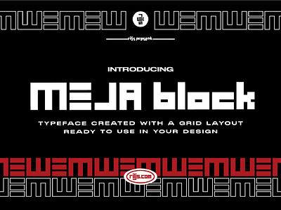 MEJA Block - Type Face branding casual cover elegant fashion free free font freebie freebies logo luxury magazine mecha megazine natural new font robot robotic style stylish