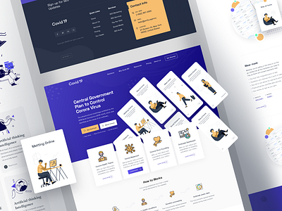 App landing page agency app landing page app landing template app ui corona virus coronavirus covid 19 illustration interface landing landing design landing page landing page design landing page ui minimal ui ux web web design website