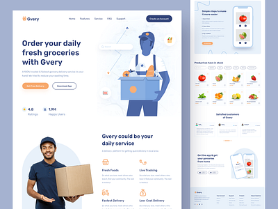 Delivery Platform - Website delivery delivery services ecommerce platform eshop food freelancer groceries groceries cart shopping grocery grocery app grocery delivery grocery store hiring landingpage online shop shop shopping uiux design web design