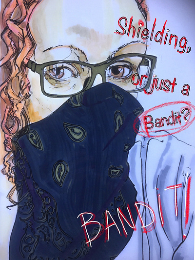 Nope, Bandit! artwork covid 19 drawingart illustration illustrations pandemic pen and ink portrait stay home stay safe