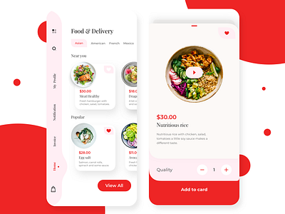 List food app clean design designer flat food inspiration interface kit list minimal mobile mobile app morden order ui uiux uiuxdesign