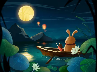 Mid-Autumn Festival illustrations