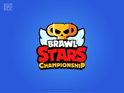 Brawl Stars Championship Logo aldo hysenaj brand identity brawlstars champion esport esports logo gamers gaming gaming logo illustration logo mobile game skull sports logo supercell tournament trophy wing logo