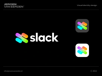 Slack - Logo Redesign 💬⁣ branding creative logo graphic design lettermark logo monogram redesign s s monogram slack visual identity design