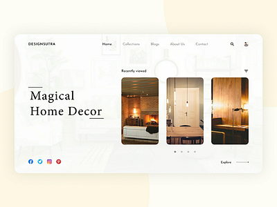 Interior Design Agency | Website adobe xd design designsutra figma gallery interior design minimalistic ui ux web design