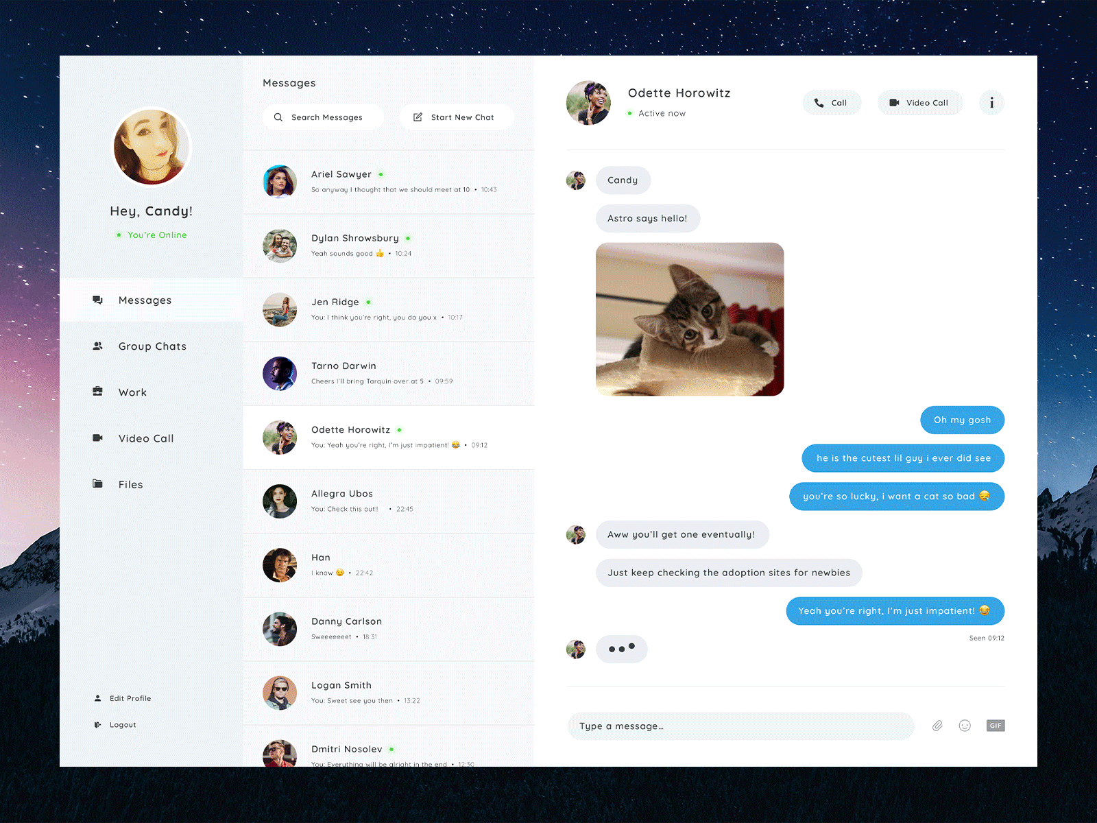 Daily UI 013 // Direct Messaging app design chat chat app chat ui daily ui daily ui 013 daily ui 13 dailyui dark mode desktop messaging direct message direct messaging dms message message app messaging messaging app ui ux website design