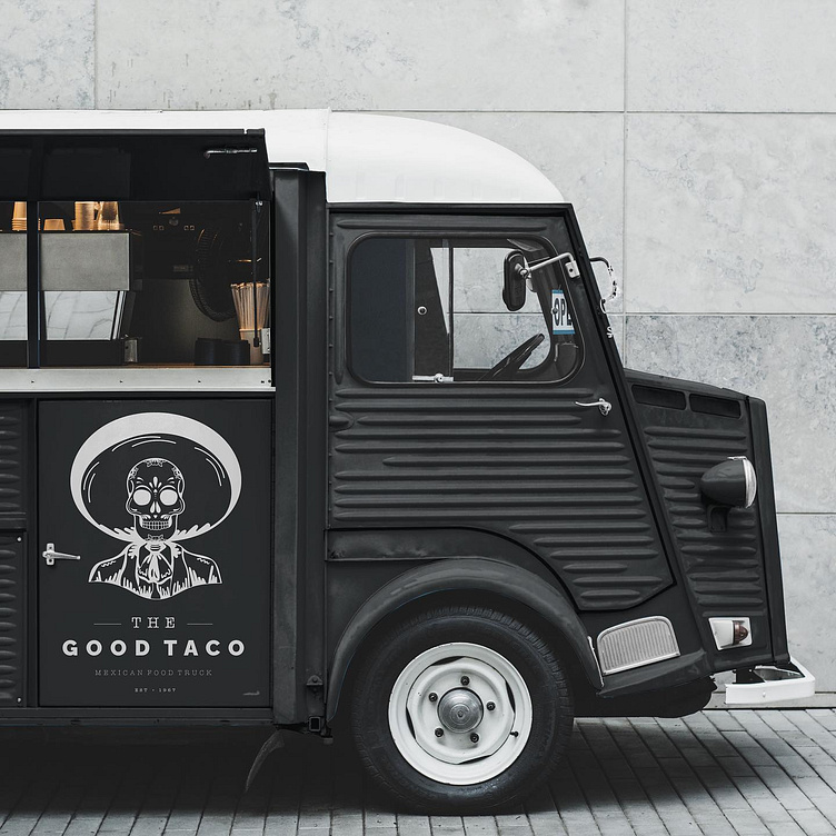 Free Citroen Food Truck Mockup by Mr.Mockup™ on Dribbble