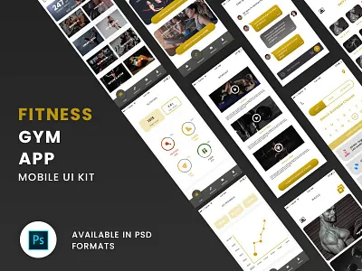 Online Gym Fitness App UI best ui designs kit best ui designs kit