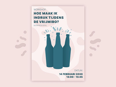 Beer Tasting! beer blobs blue branding dailyui dailyuichallenge design education event event flyer graphic design illustration pastel pink poster shapes sketch tasting vector workshop