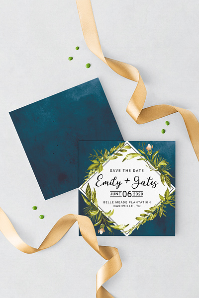 INVITATION DESIGN: Emily + Gates card colorful design feminine floral flower graphic design illustration invitation print typography watercolor