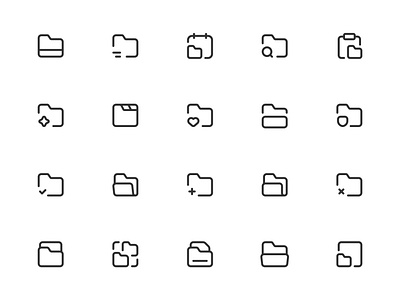 Myicons✨ — Folders vector line icons pack design system figma figma icons flat icons icon design icon pack icons icons design icons library icons pack interface icons line icons sketch icons ui ui design ui designer ui icons ui kit web design web designer