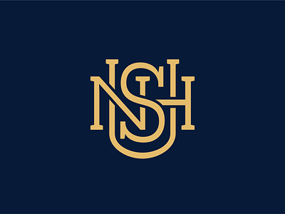 SNHU - Monogram elegant logo monogram serif typogaphy