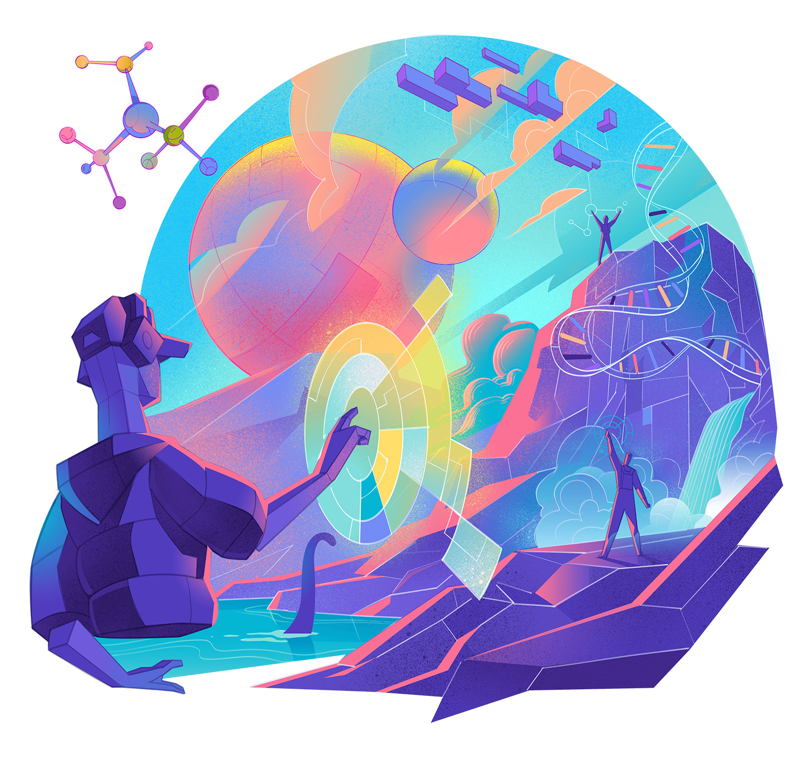 Educate, Simulate, Collaborate 👨‍💻 3d 3dengine augmentedreality design future illustration metaverse surreal userinterface virtualreality