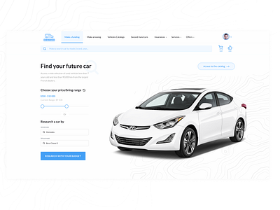 Funding page | Daily UI 004 | Car location | Range price select branding car car funding car page daily 100 daily ui daily ui challenge design desktop financement voiture funding page location app location car range selector selector ui vehicule voiture