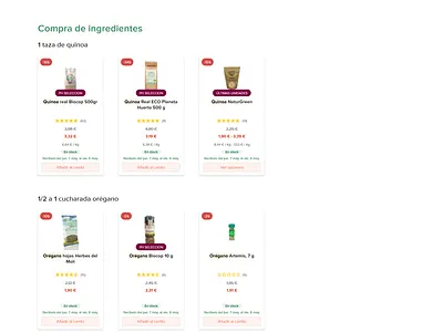 PH Chef Receta Single design ecommerce food foodie green minimal nutrition recipe ui