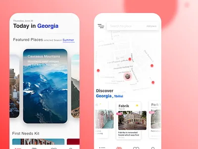 Tourist app feed activity feed feed map maps tourism tourist uxdesign uxui