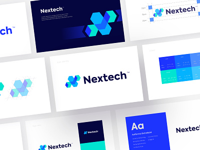 Nextech - Brand Style Guide agency brand book brand guide brand style guide branding branding book design colors design guideline guidelines icon logo and brand identity logo branding logo guide logo guideline logos style guide tech visual guideline visual identity