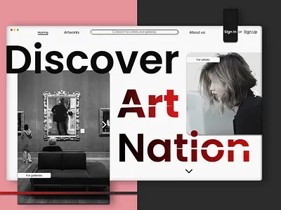 Art Nation - Web Landpage art design landpage ui ux web