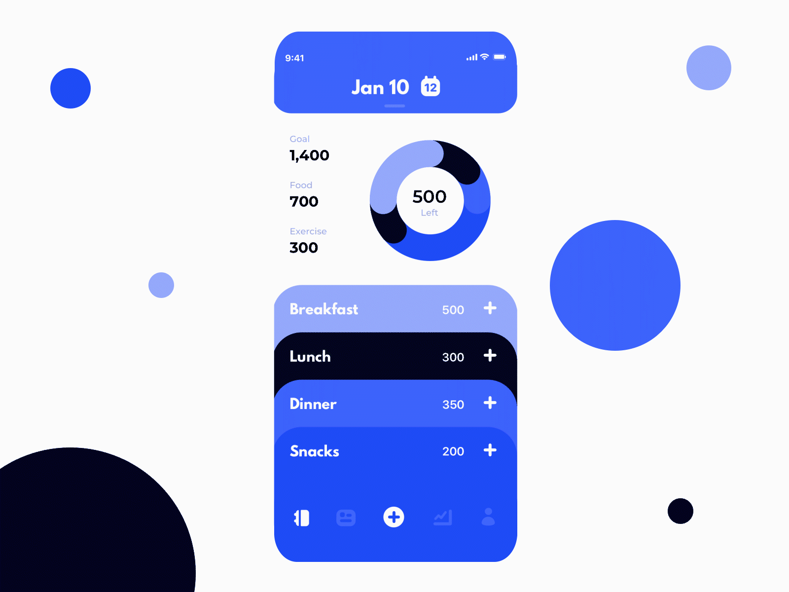 My fitness pal Mobile App- Interaction Design aftereffects animation chart fitness app icon illustration interaction interaction design ios micro animation mobile app progress redesign ui uidesign ux