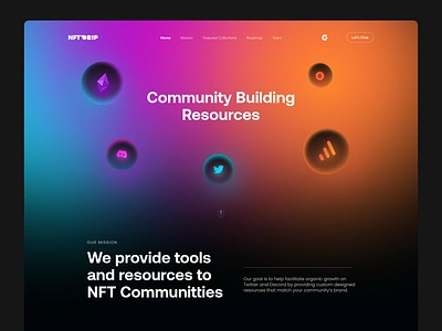 NFTDrip Landing Page crypto drip gradients landing page nft nft drip tech ui ux web3