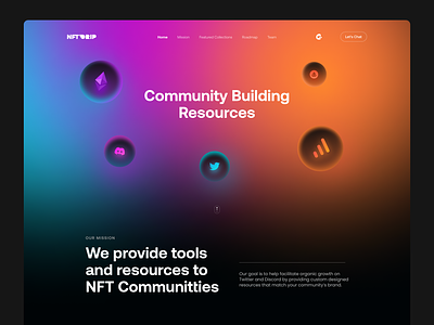 NFTDrip Landing Page crypto drip gradients landing page nft nft drip tech ui ux web3