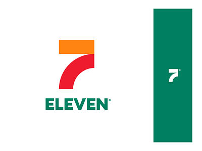 7-Eleven Rebrand 7-eleven 711 7eleven brand branding eleven gas logo seven station store stripes unfold