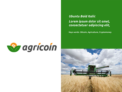 Agricoin - Logo creation agrcoin agriculture bitcoin bitcoin exchange bitcoin services crypto wallet design ecologic flat illustration logo logo design nature