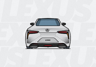 LEXUS LC500 car illustraion lexus