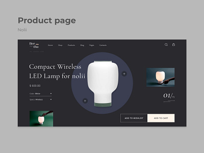 Product page Nolii deisgn design dribble e comerce inteface interface ui ux web website