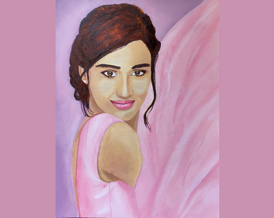 My portrait oil painting art artwork celebrities celebrity design disha drawing drawings oil oil on canvas oil paint oil painting painting paintings pink portrait portrait art portrait painting portraits purple hair