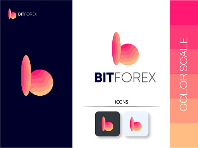 Bitforex abstract android app design app b icon b logo brand brand identity branding company forex trading illustration lettermark logo logodesign others red typography ui vector vector art