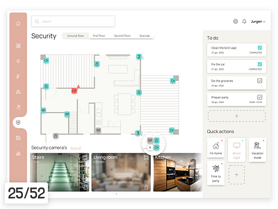 Smarthome - Security dailyui dashboard dashboard design dashboard ui smart smart home smarthome ui ux ui design uidesign uiux ux ux design uxdesign