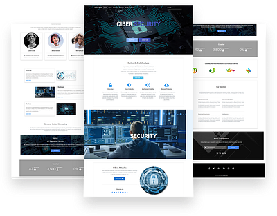 Security Services design landing page ui ux web