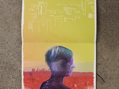 LA Woman chris waind hand drawn illustration painting vancouver